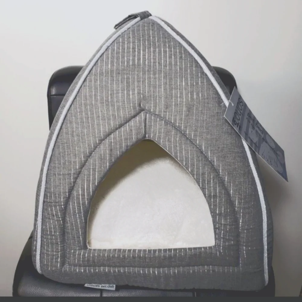 Grey & Silver Pet Bed